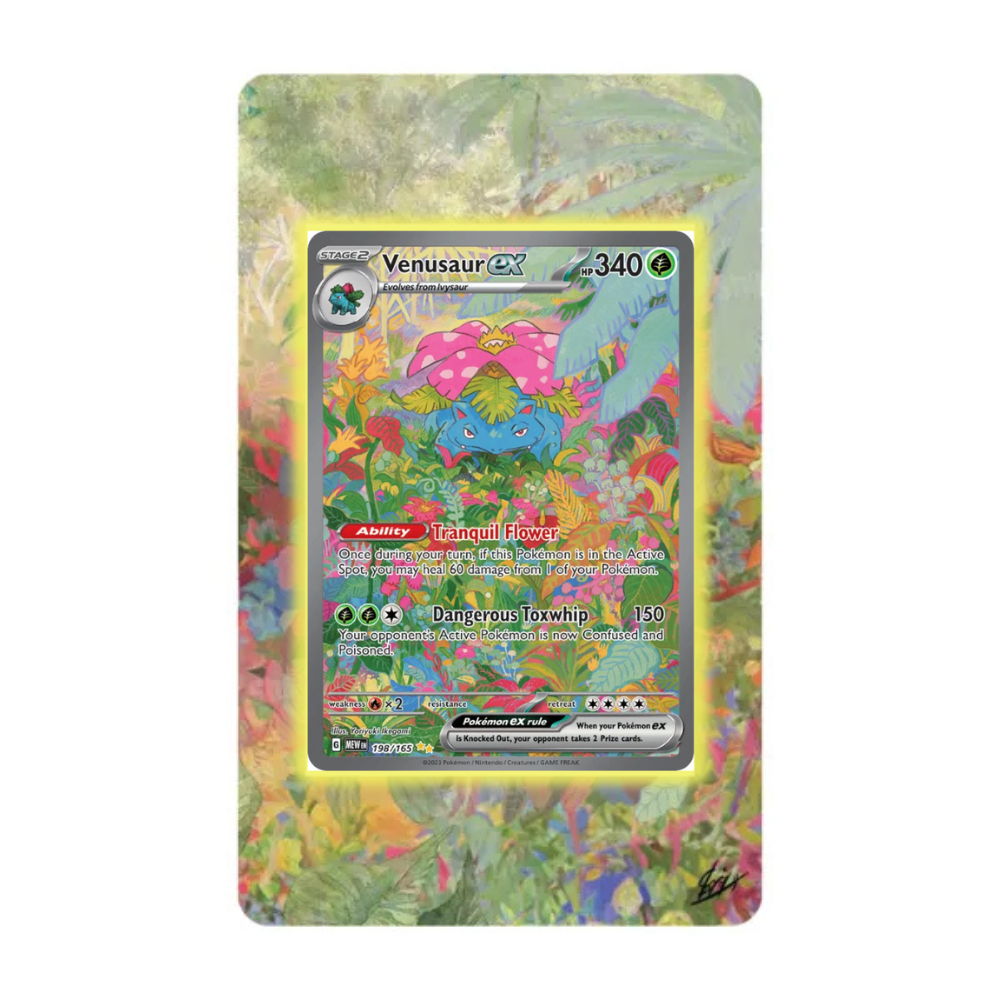 Venusaur 151 Extended Art Acrylic Case for Pokemon