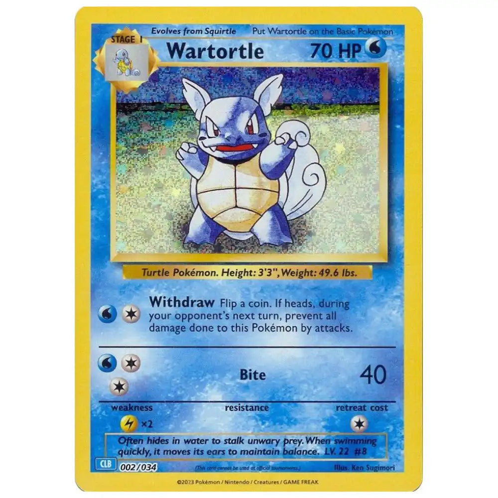 Wartortle - 002/034 - Trading Card Game Classic (CL) CardsRfun