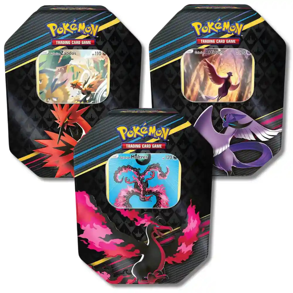 Pokemon Crown Zenith Tin: Galarian Articuno/ Galarian Moltres/ Galarian Zapdos