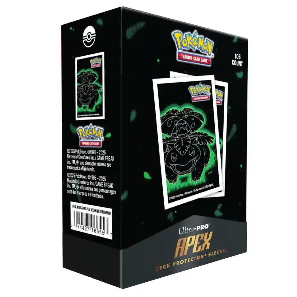 Ultra Pro Neon Kanto Venusaur APEX Deck Protector Sleeves (105 Stück) CardsRfun
