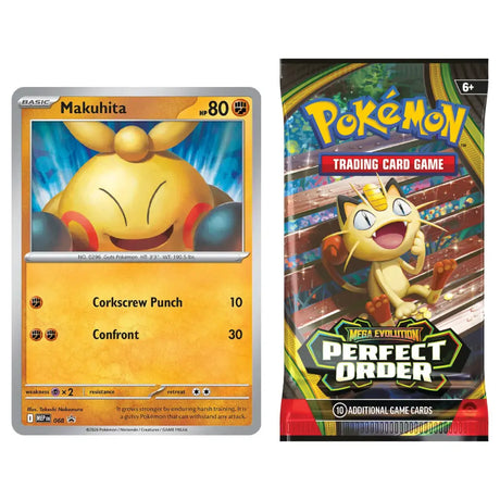 Pokemon Perfect Order Makuhita Promo MEP 068 und Perfect Order Boosterpack – bei CardsRfun